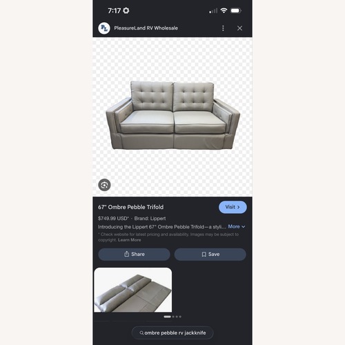 Used Lipper International Inc Light Gray 2 Seater Sofa for sale on AptDeco