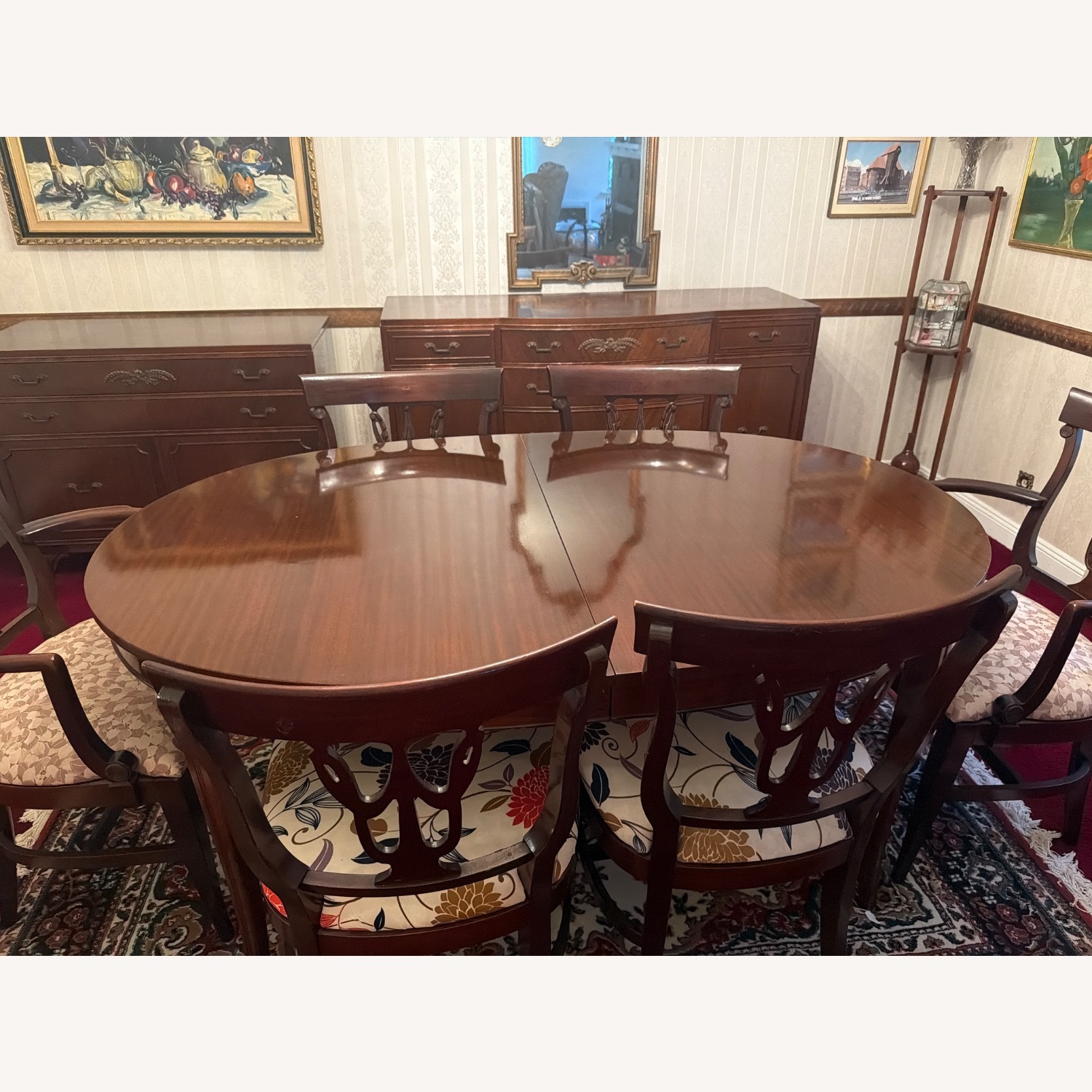 Antique Dark Brown Dining Sets - image-2