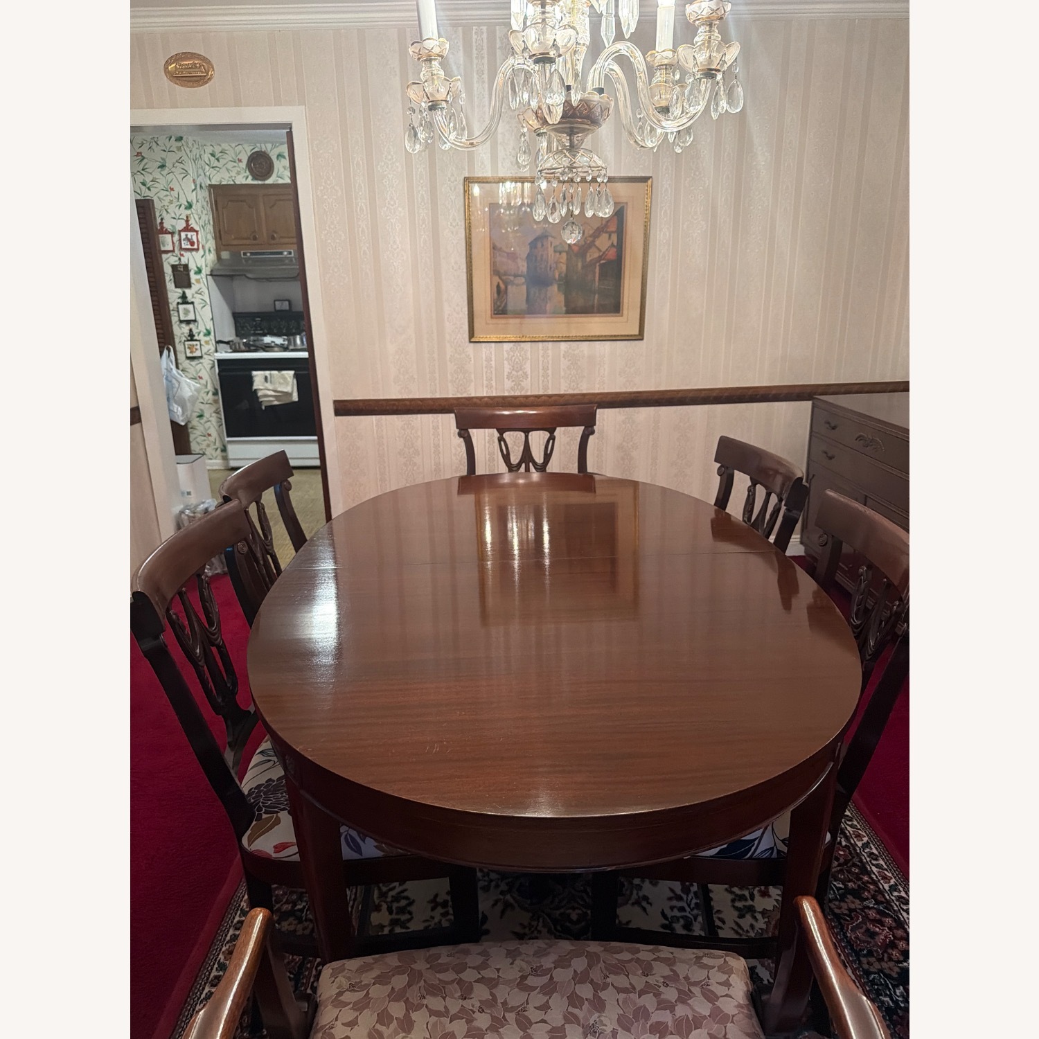 Antique Dark Brown Dining Sets - image-3