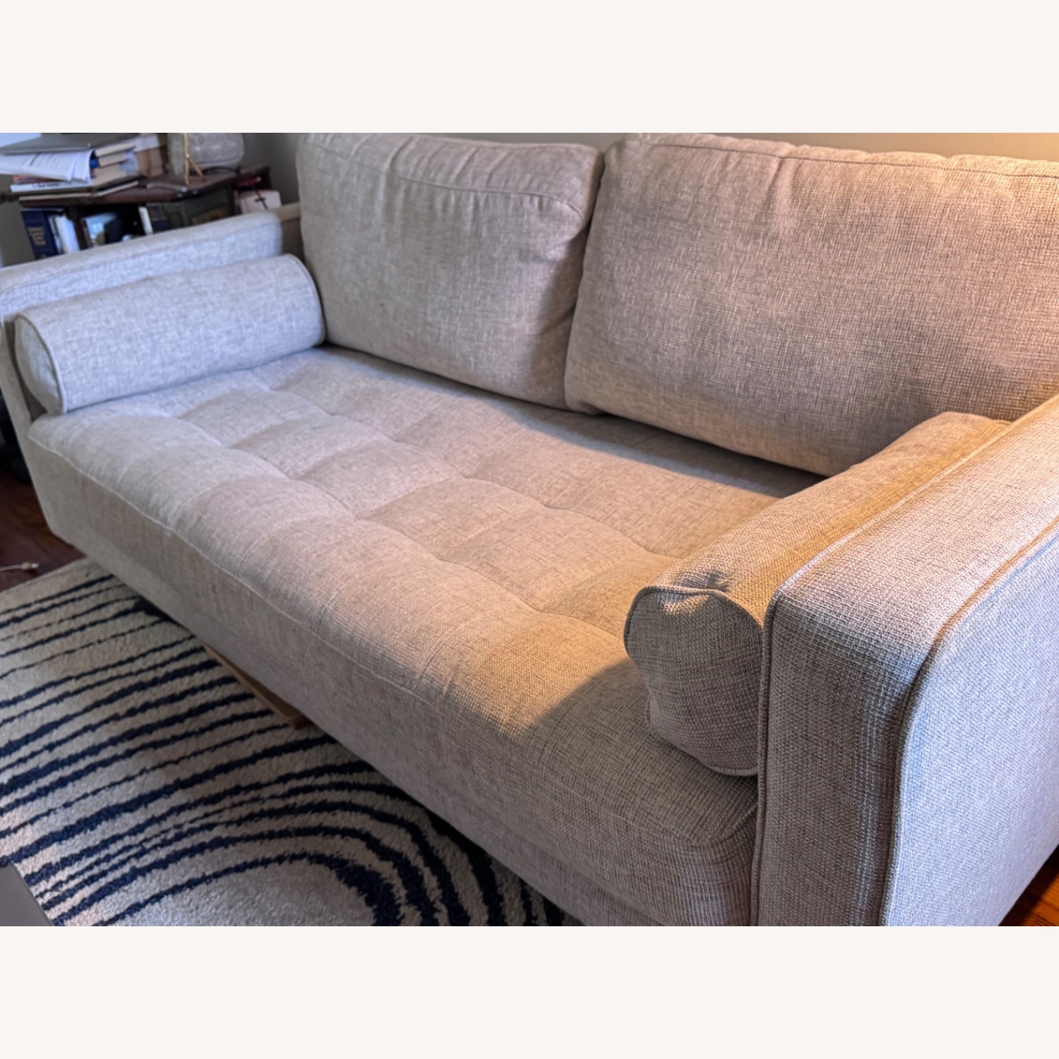West Elm Dennes Natural Fabric 3+ Seater Sofa - image-4