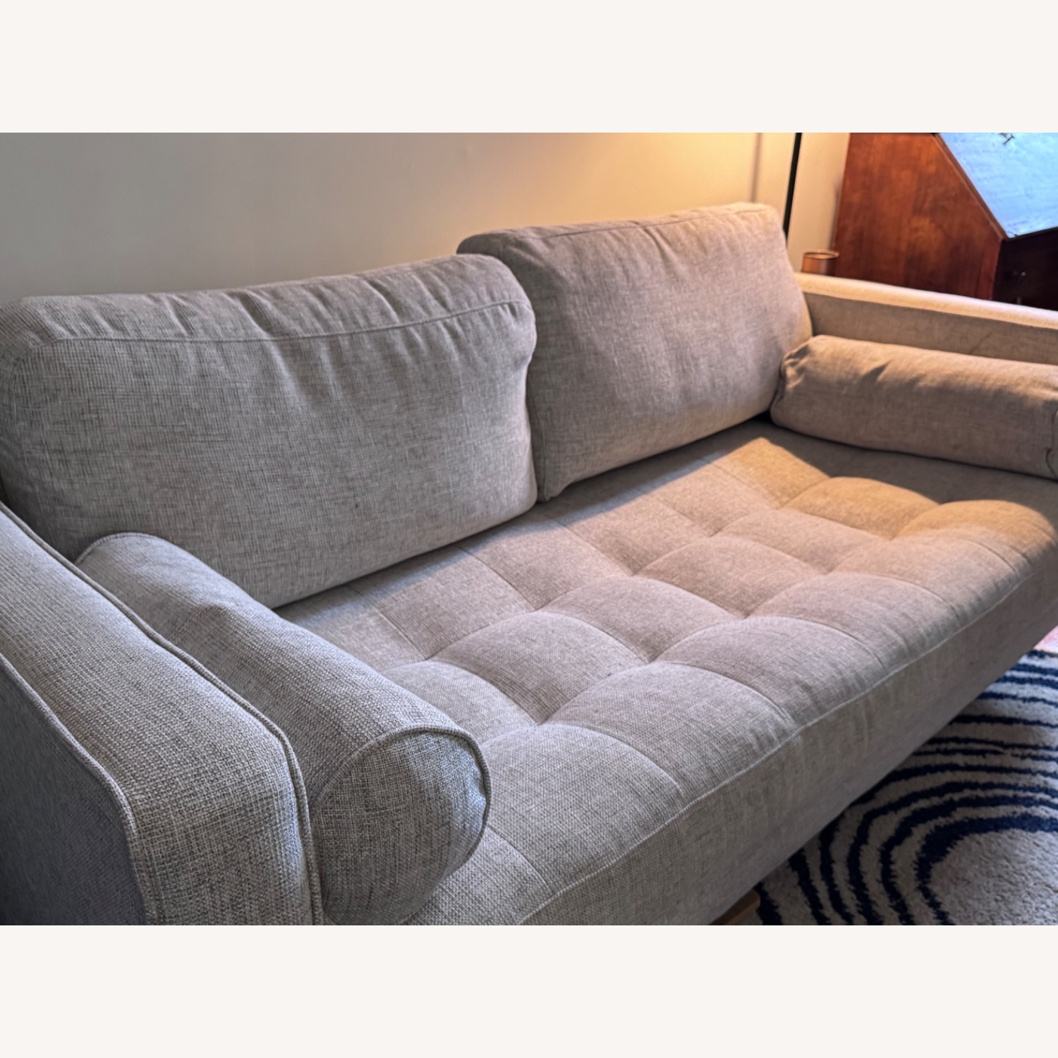 West Elm Dennes Natural Fabric 3+ Seater Sofa - image-2