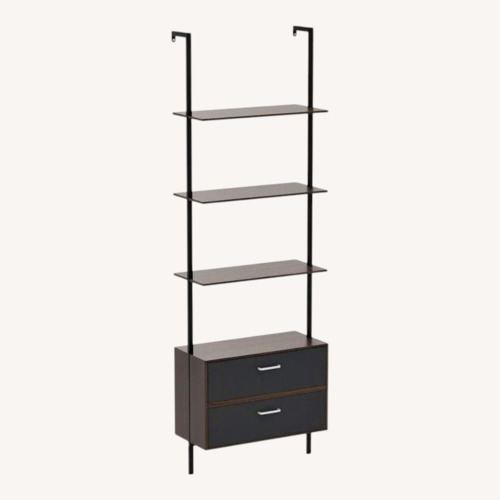 Used Dark Gray Wood Bookcase for sale on AptDeco
