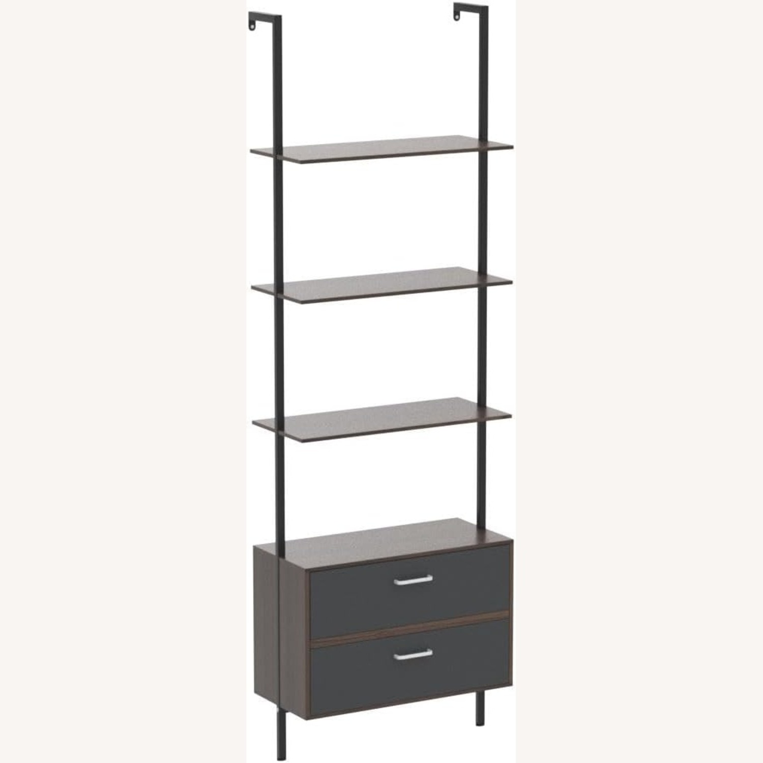 Dark Gray Wood Bookcase - image-4