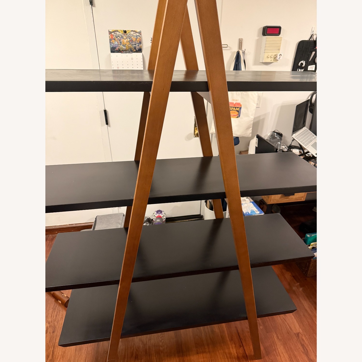 Article Caliper Bookshelf Black And Walnut - image-2