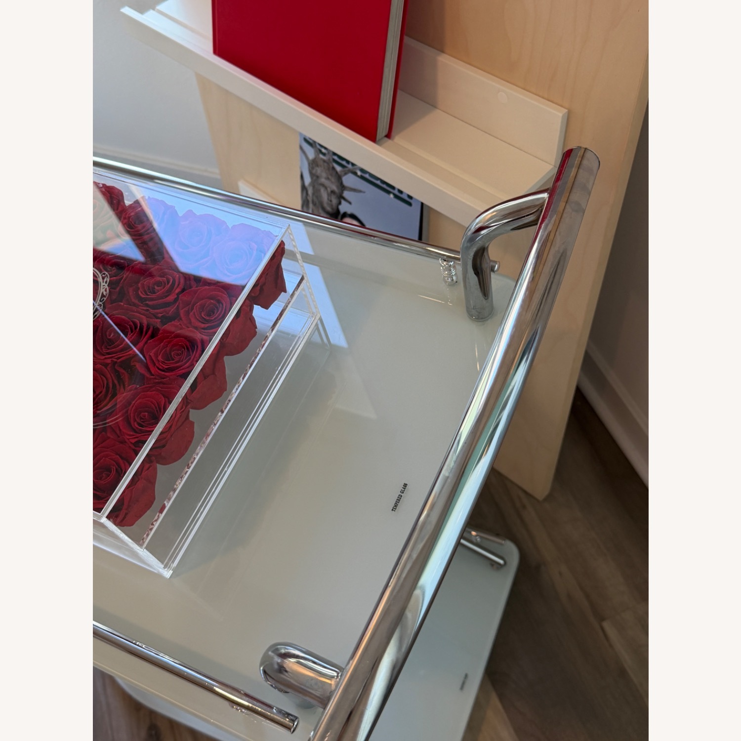 White Glass Bar Cart - image-4