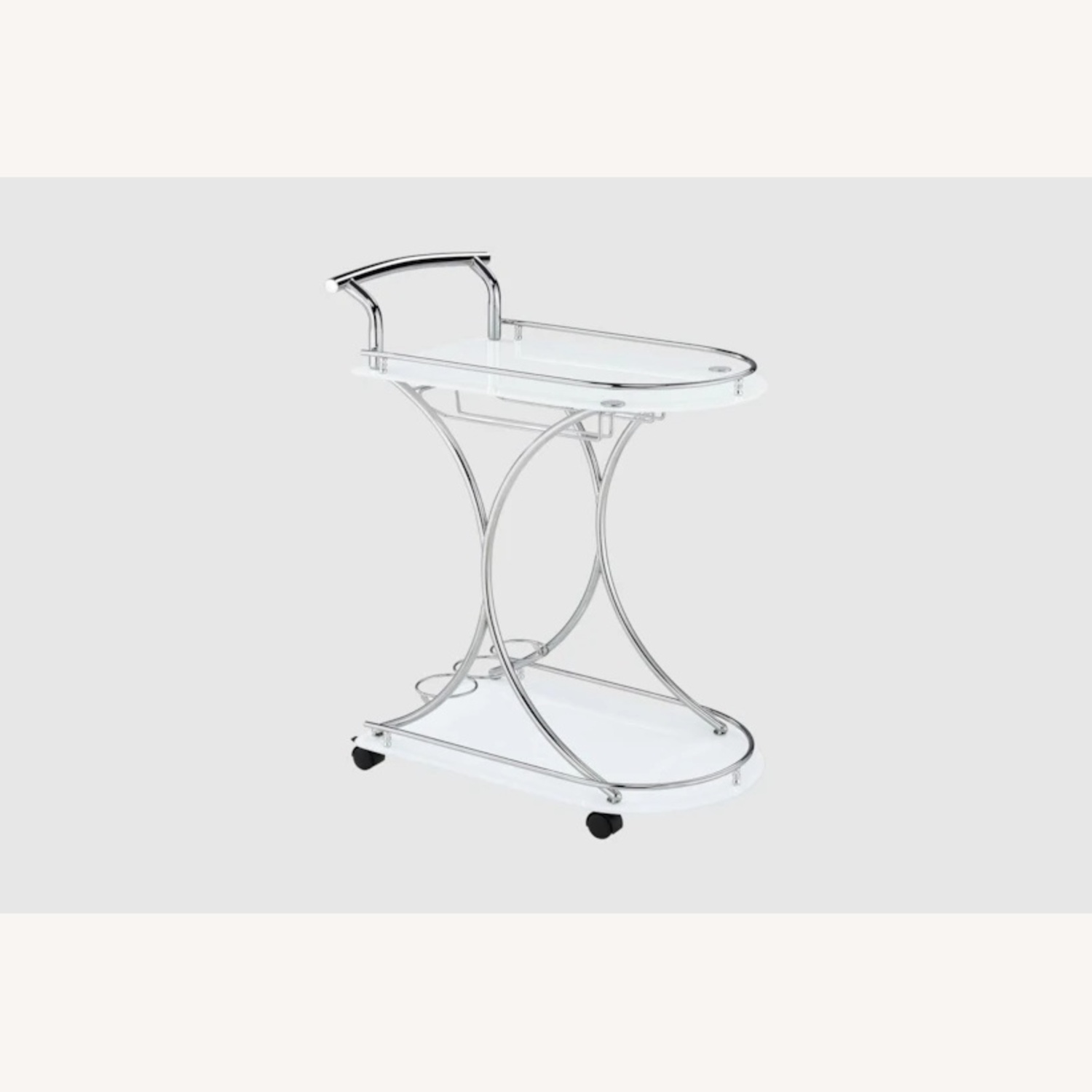 White Glass Bar Cart - image-6