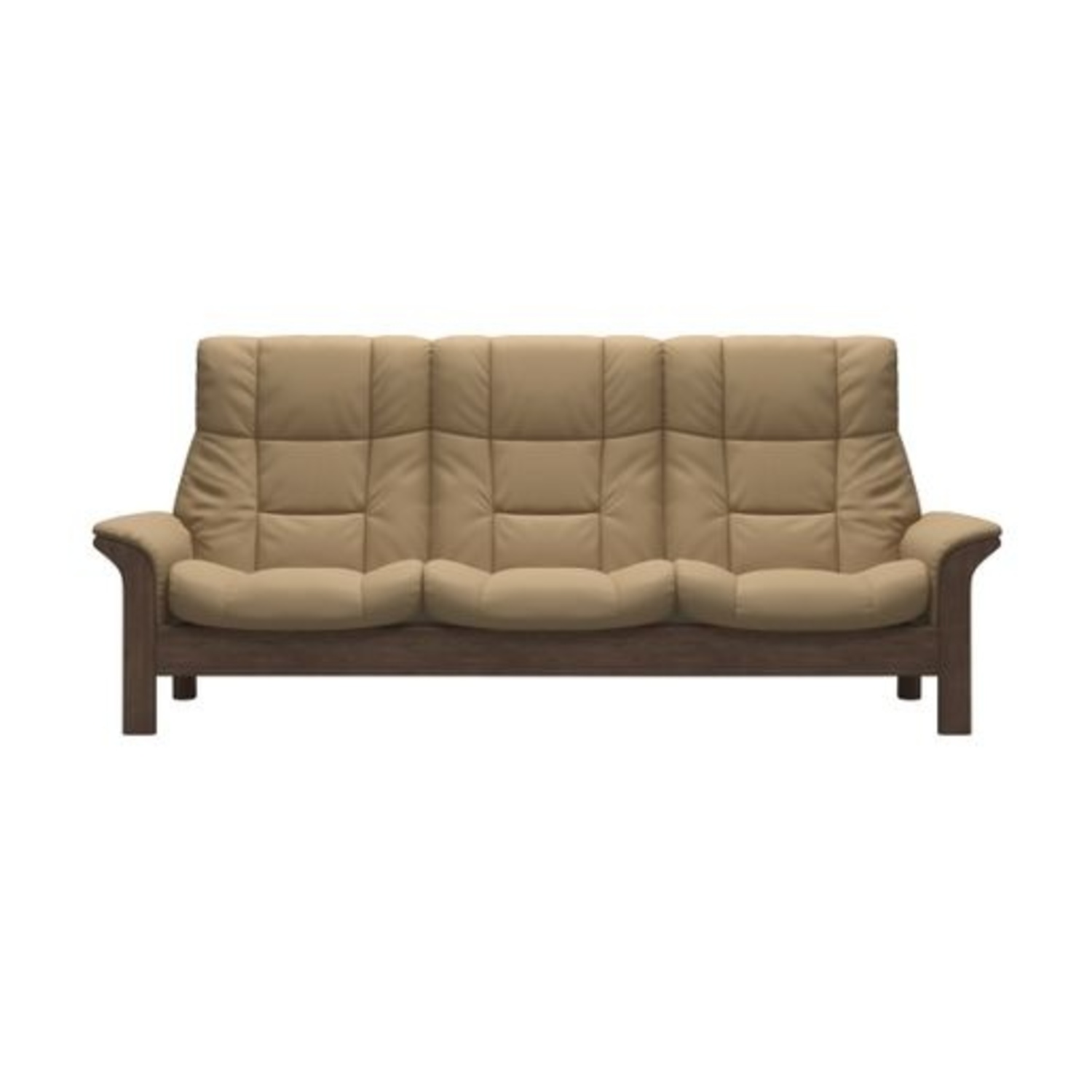 Ekornes Light Brown Leather 3+ Seater Sofa - image-9