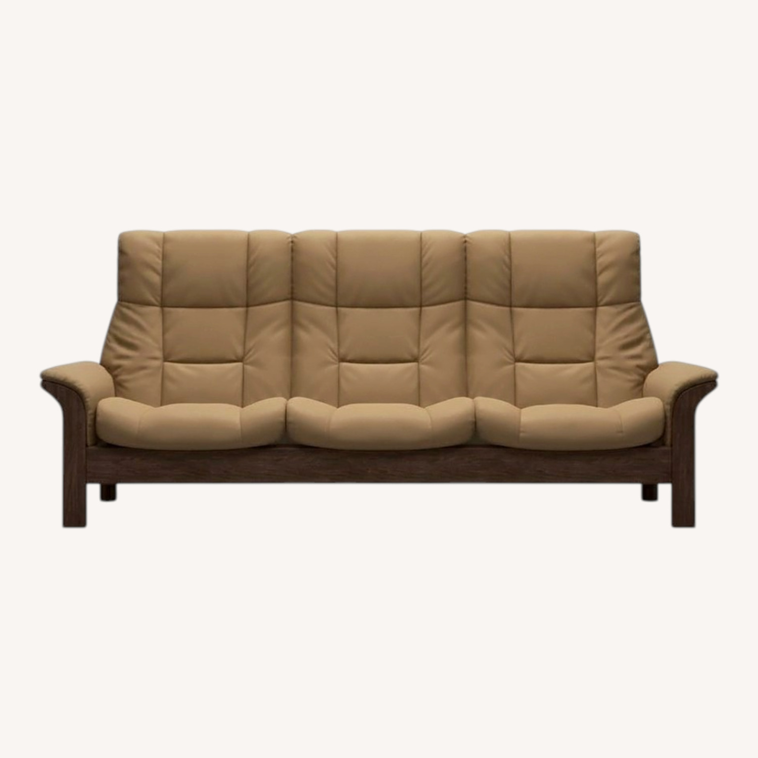 Ekornes Light Brown Leather 3+ Seater Sofa - image-0