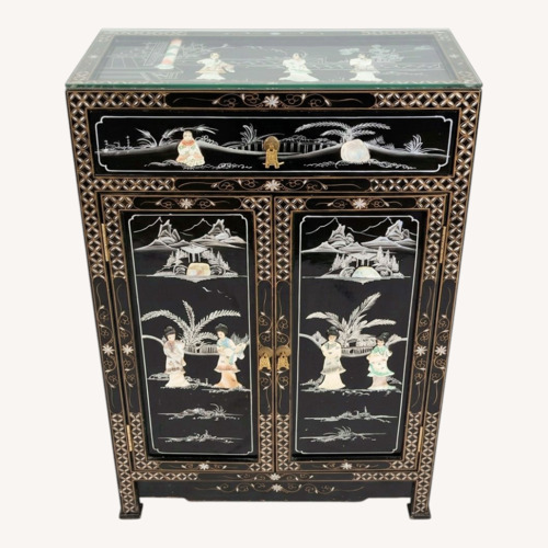 Used Oriental Asian Mother of Pearl Cabinet for sale on AptDeco
