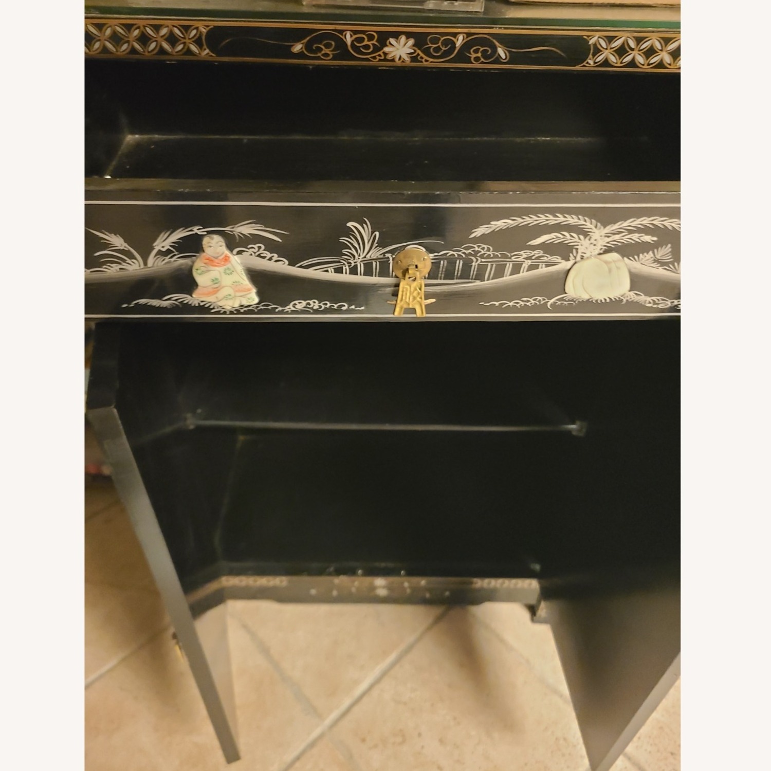 Oriental Asian Mother of Pearl Cabinet - image-3