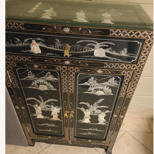 Used Oriental Asian Mother of Pearl Cabinet for sale on AptDeco