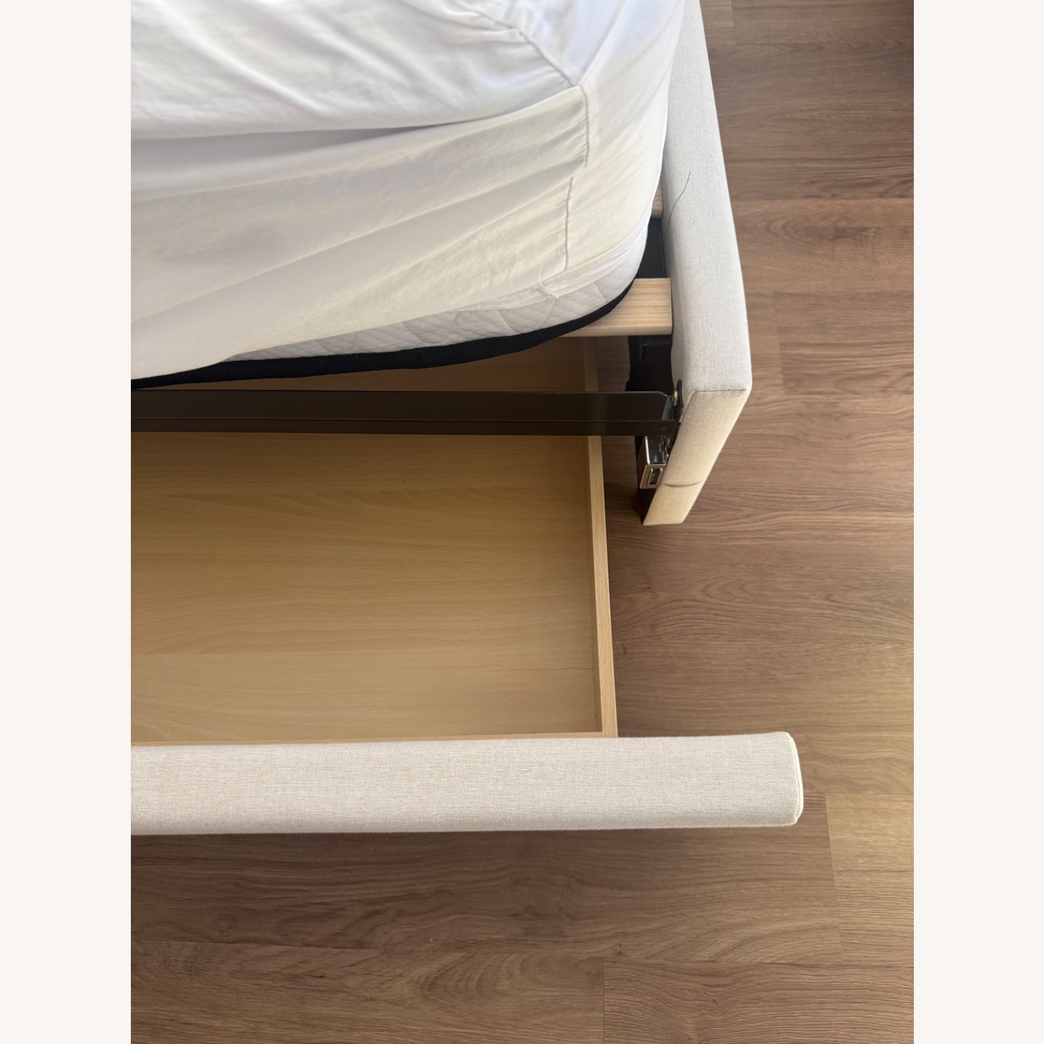 Natural Fabric Queen Bed - image-3