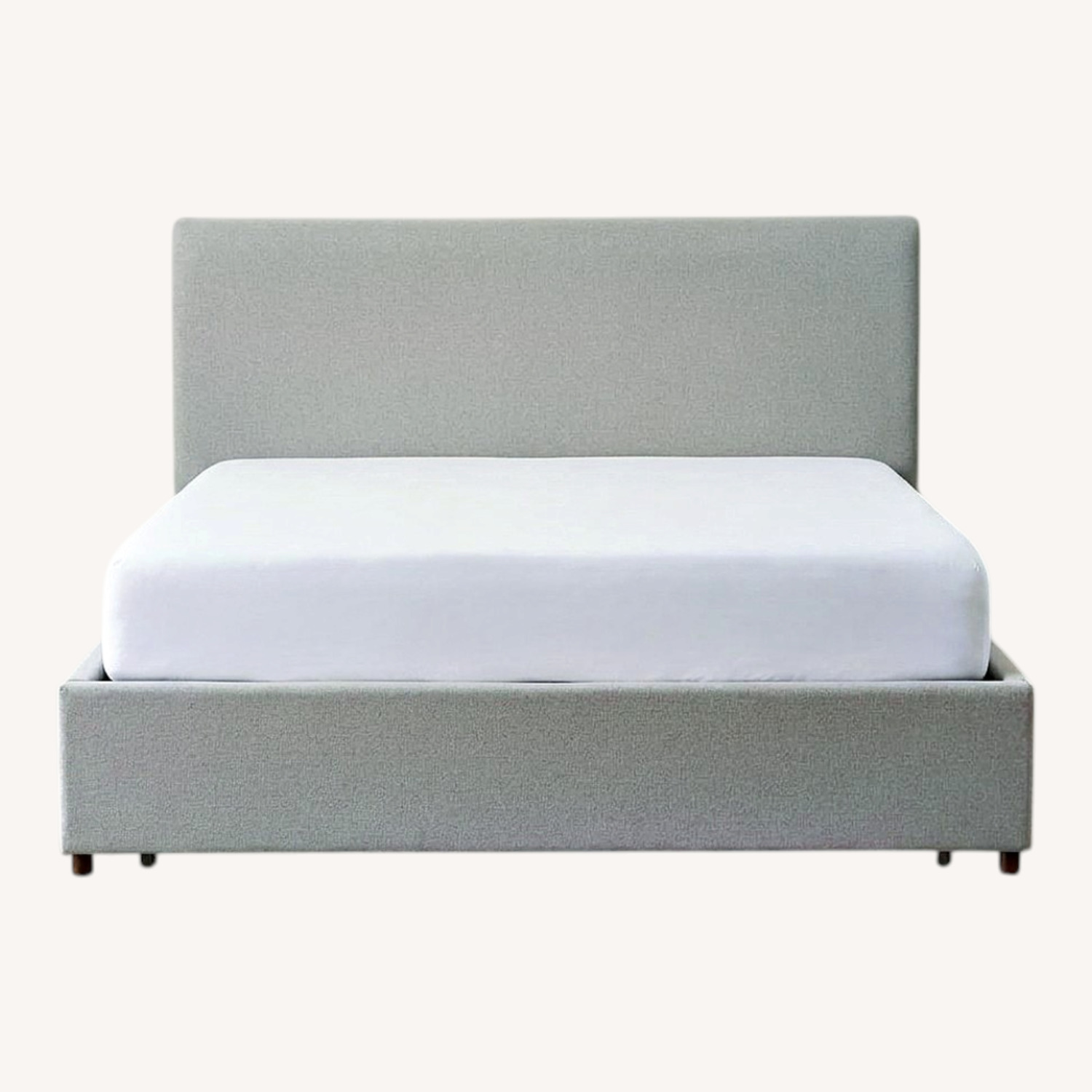 Natural Fabric Queen Bed - image-0