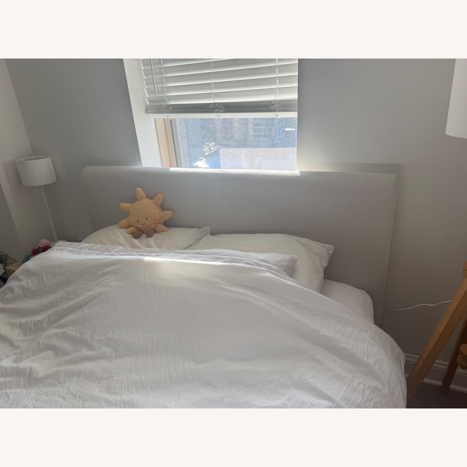 Natural Fabric Queen Bed - image-4