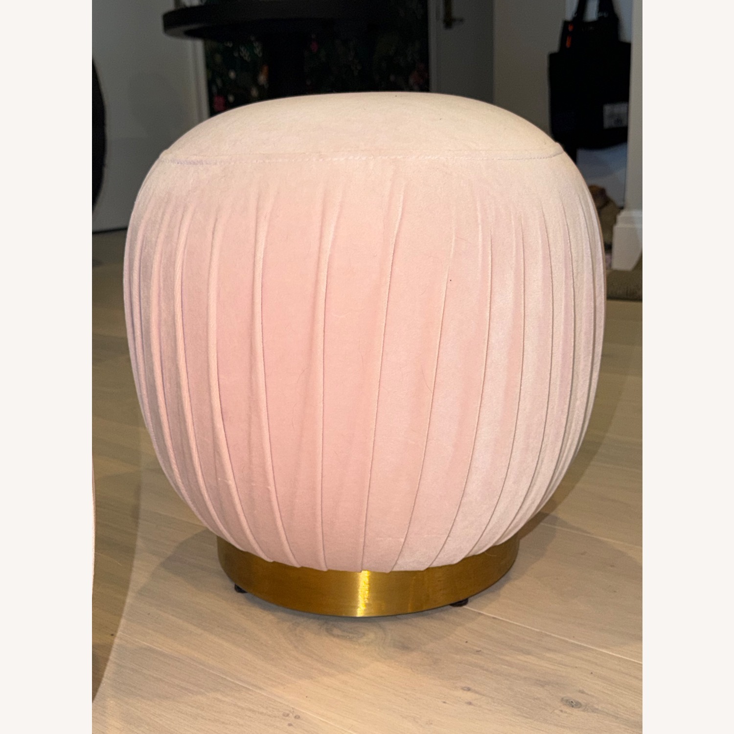 CB2 Pleated Blush Ottoman (Set of 2) - image-4