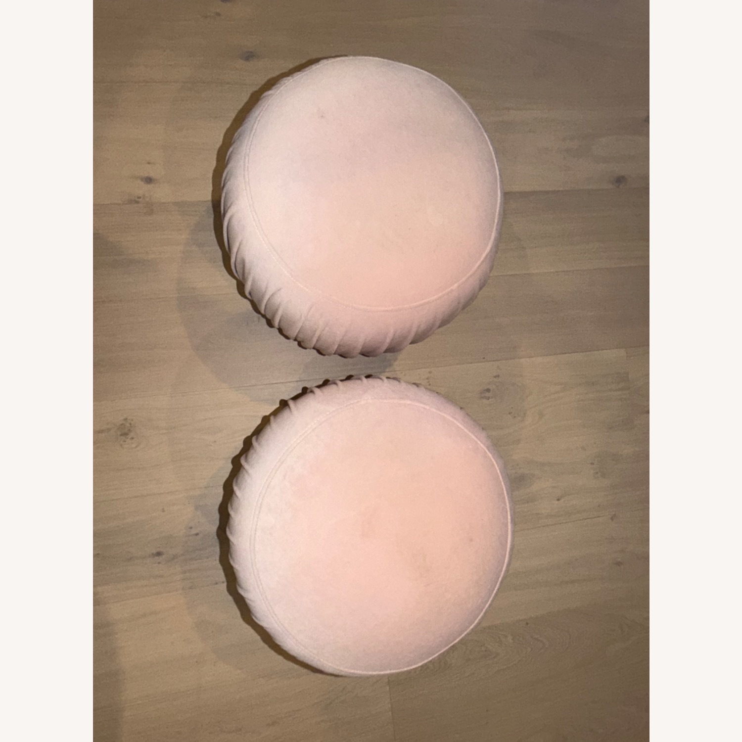 CB2 Pleated Blush Ottoman (Set of 2) - image-3