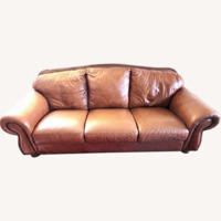 Light Brown Leather 3+ Seater Sofa