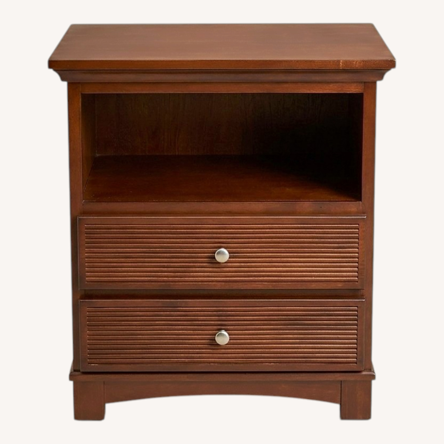 Dark Brown Wood Nightstand - image-0