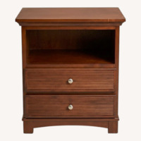 Dark Brown Wood Nightstand