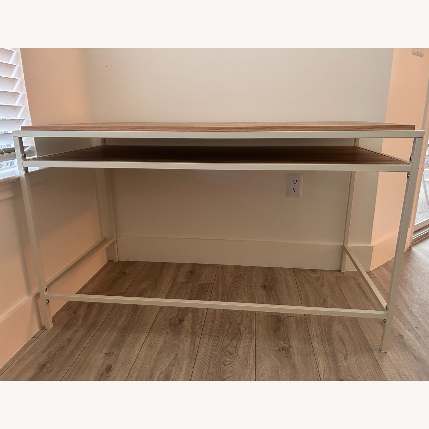 Sauder Nova Light Brown Wood Desk - image-1
