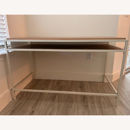 Used Sauder Nova Light Brown Wood Desk for sale on AptDeco