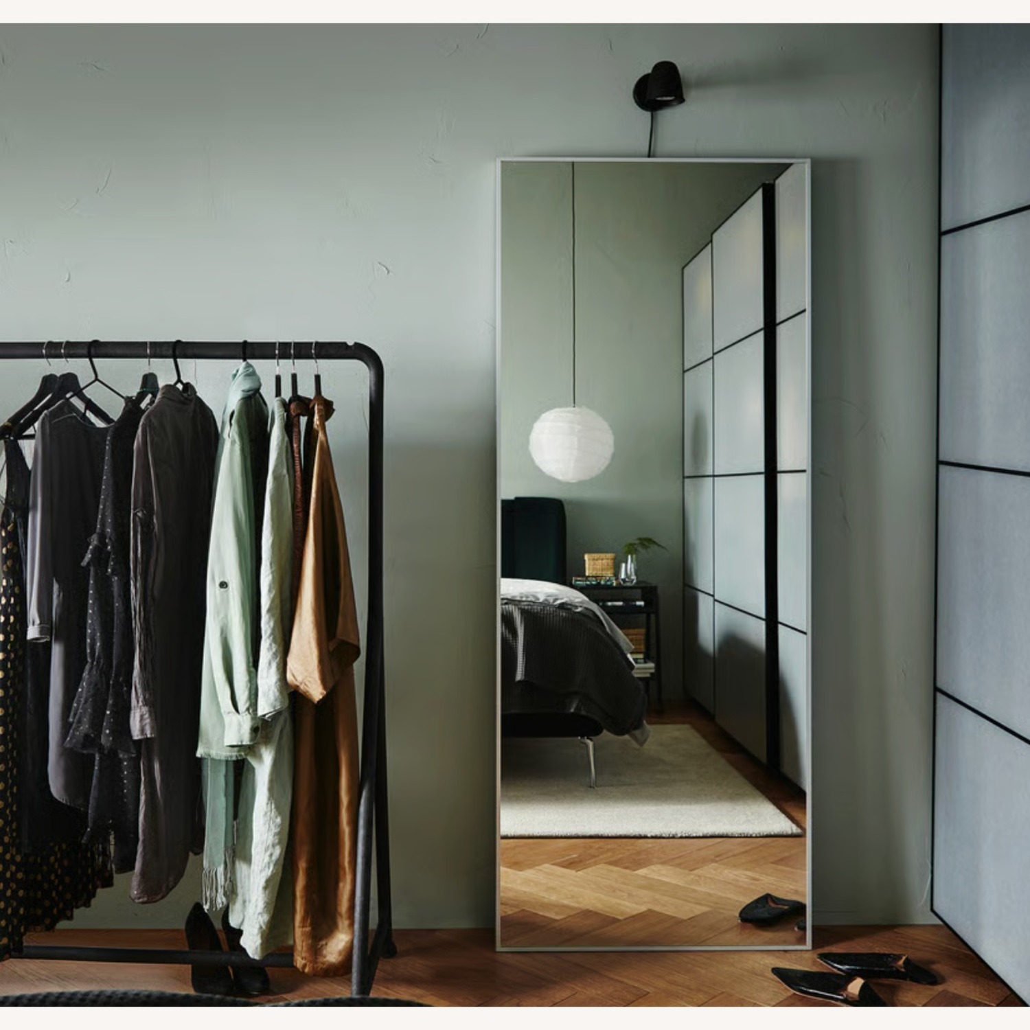 IKEA Hovet Mirror Silver Aluminum Wall Mirror - image-4