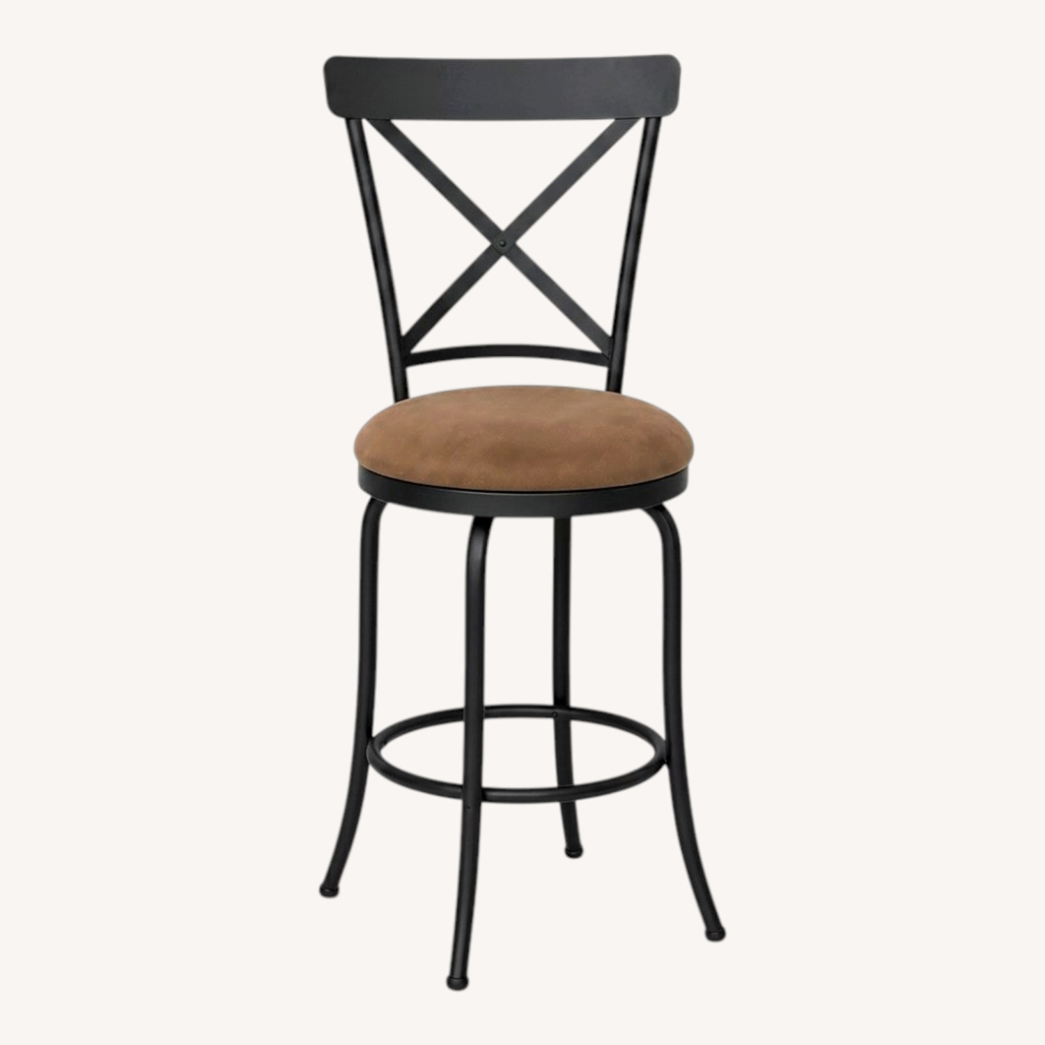 Metal Cross-Black Swivel Bar Stool - image-0