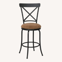 Metal Cross-Black Swivel Bar Stool