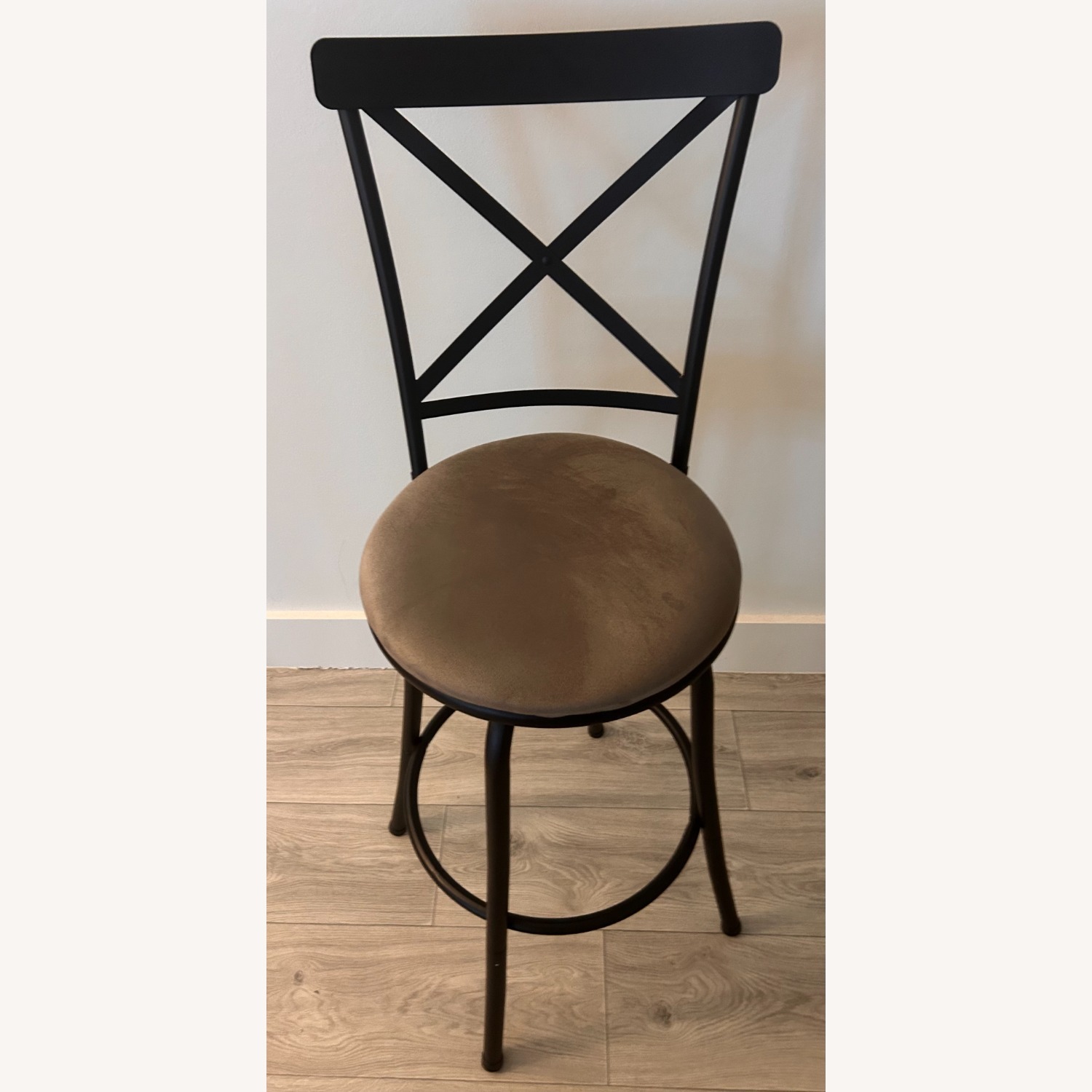 Metal Cross-Black Swivel Bar Stool - image-2