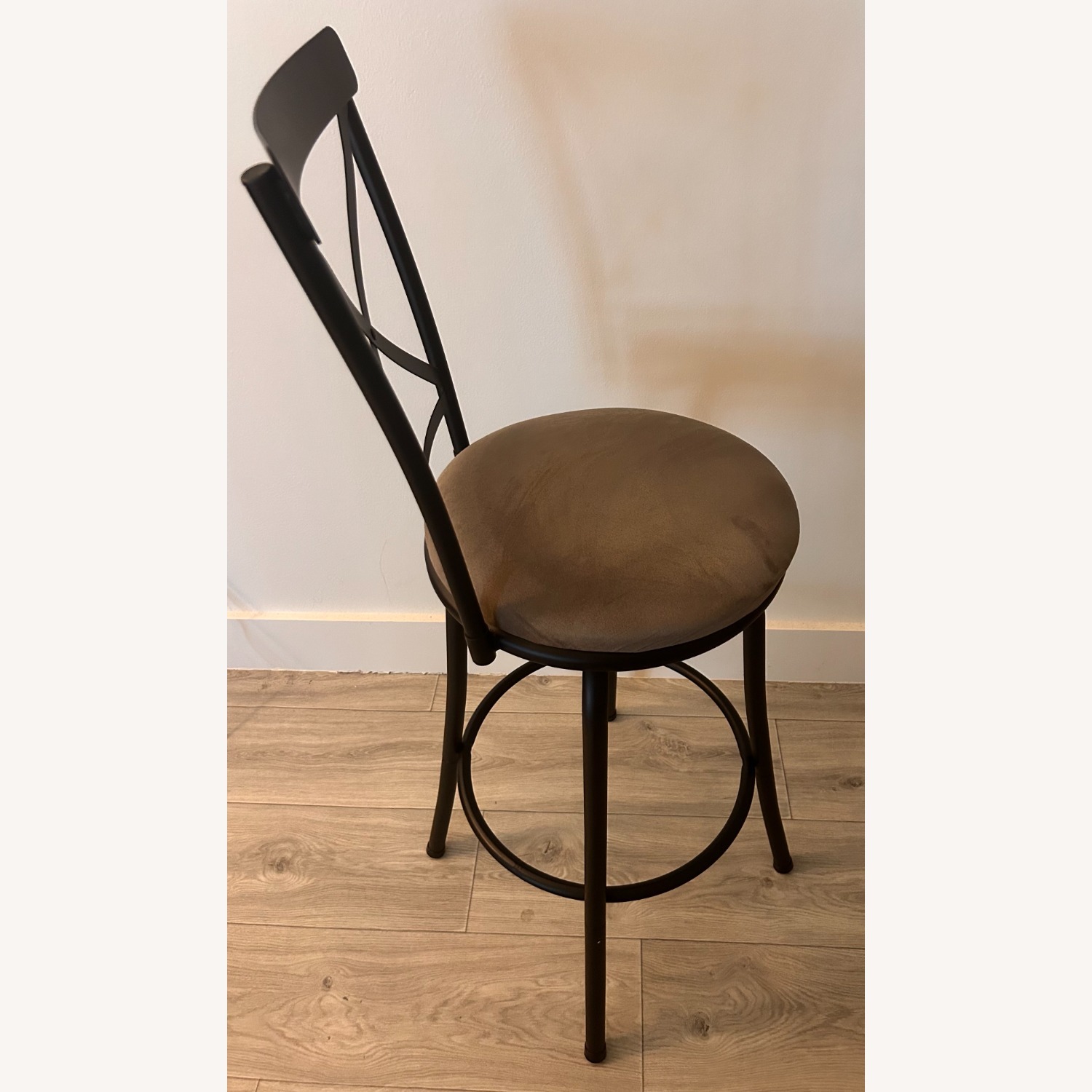 Metal Cross-Black Swivel Bar Stool - image-3