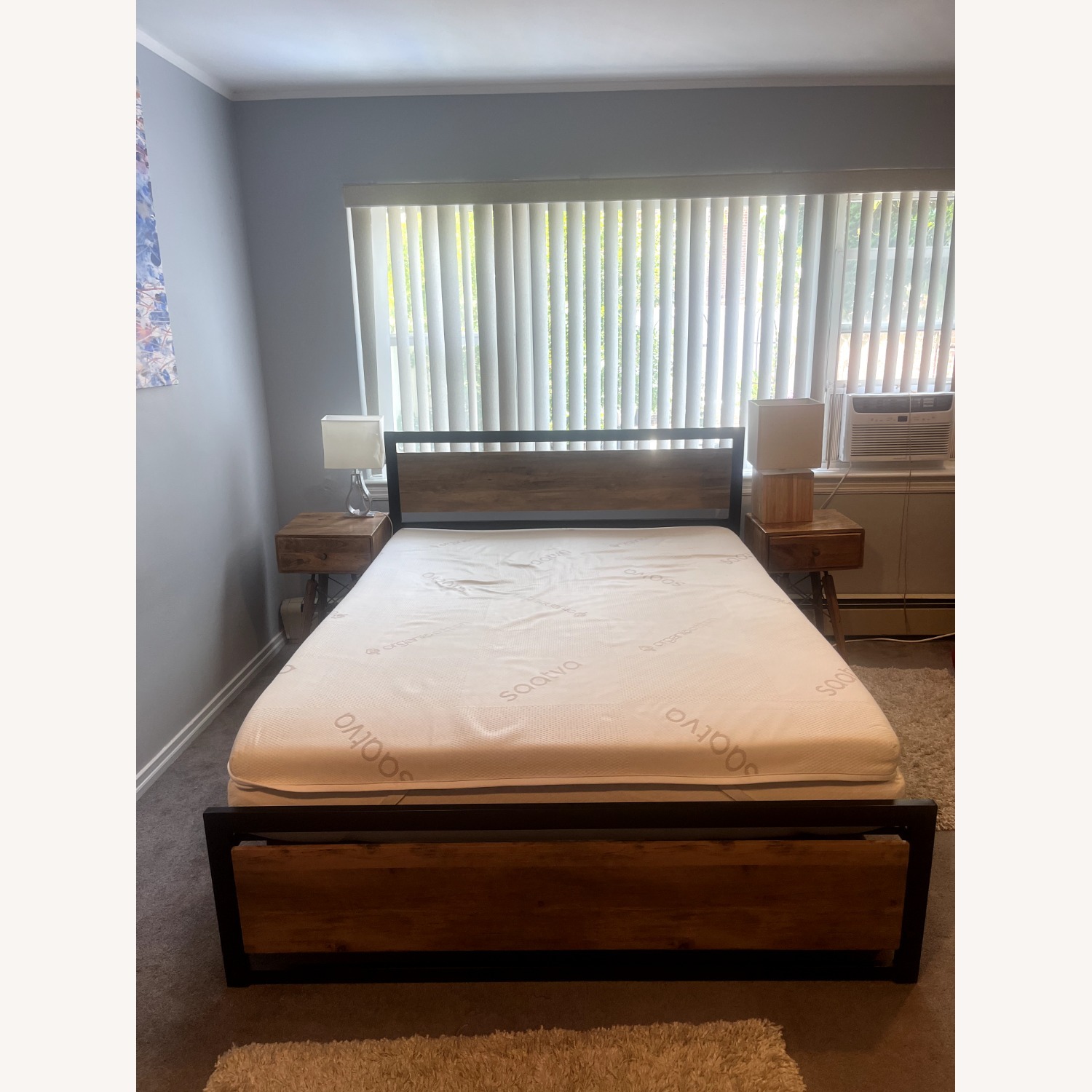 Marilee Wood and Black Metal Frame Bed - image-5