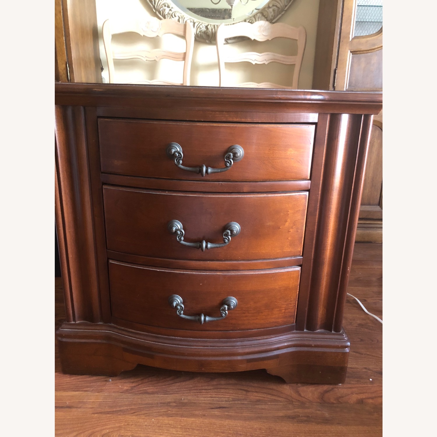 Dark Brown Wood Side Table - image-4