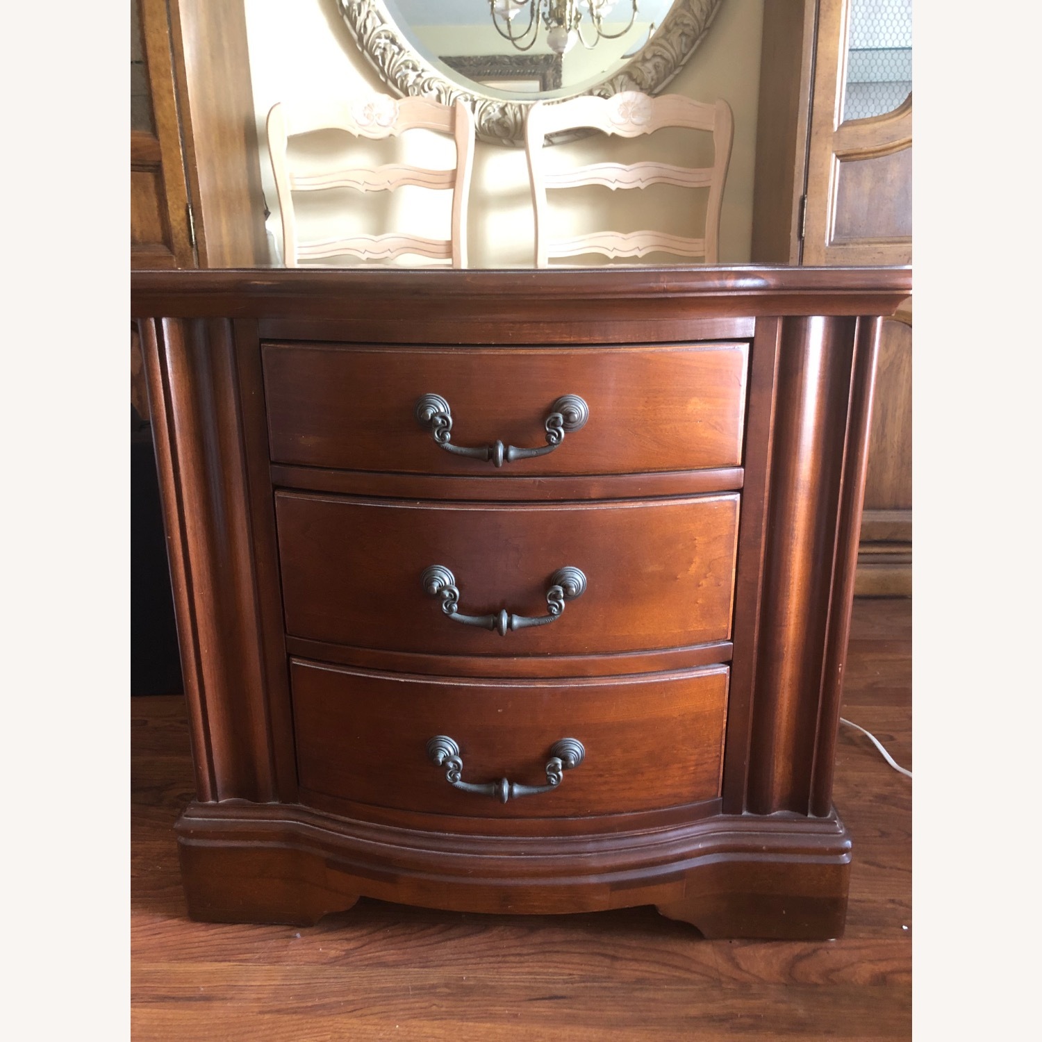 Dark Brown Wood Side Table - image-2