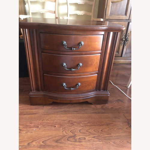Used Dark Brown Wood Side Table for sale on AptDeco