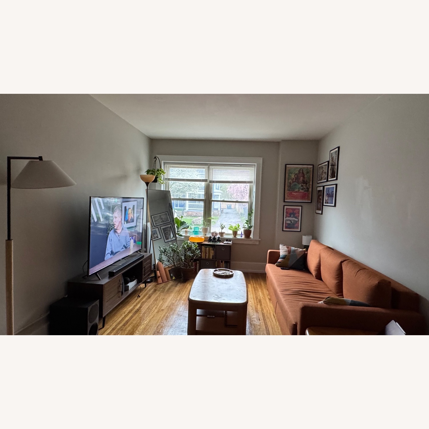 IKEA Friheiten Orange Sleeper Sofa - image-3