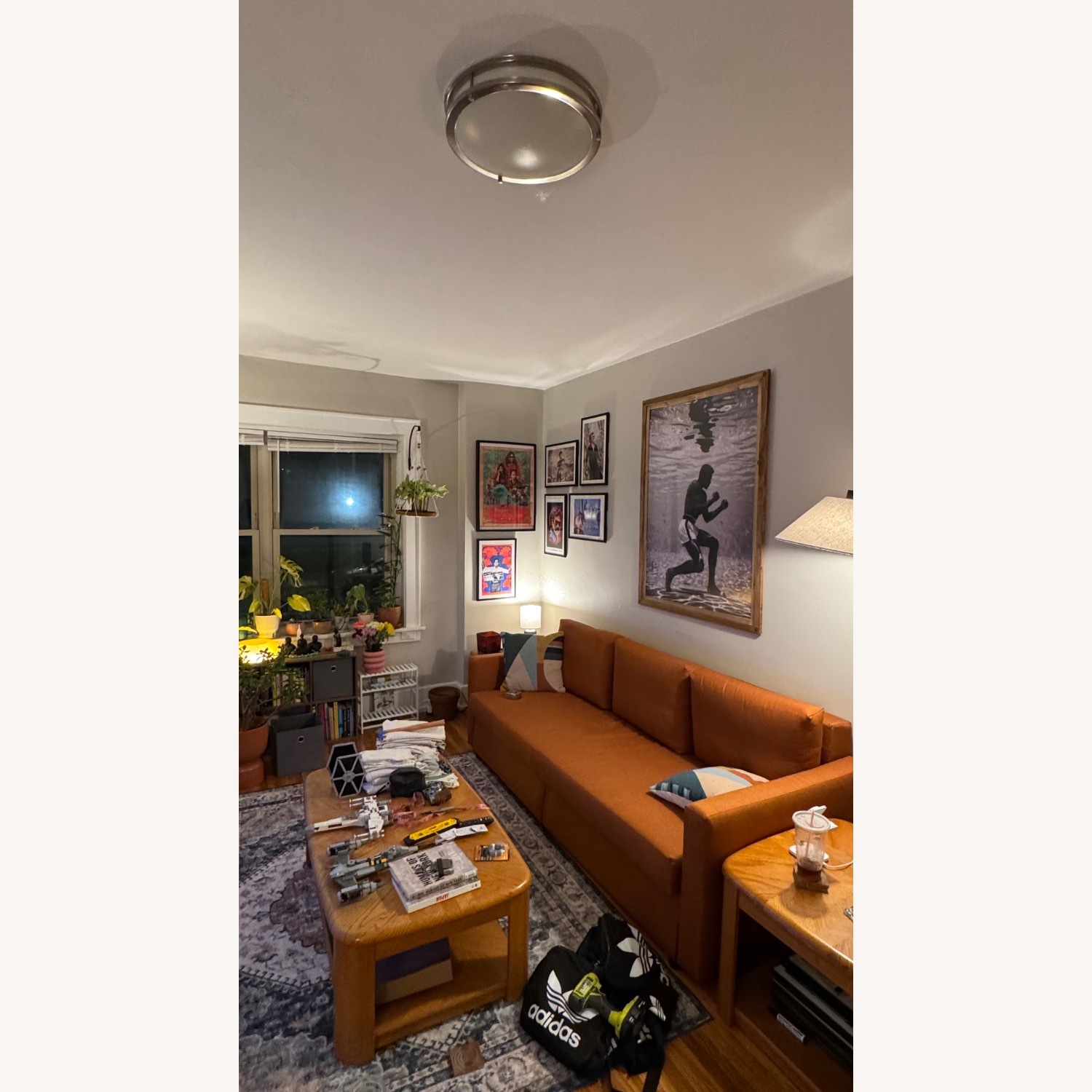 IKEA Friheiten Orange Sleeper Sofa - image-1
