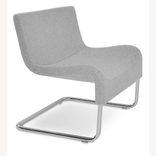 Used sohoConcept Light Gray Marmaris Wool Accent Chair for sale on AptDeco