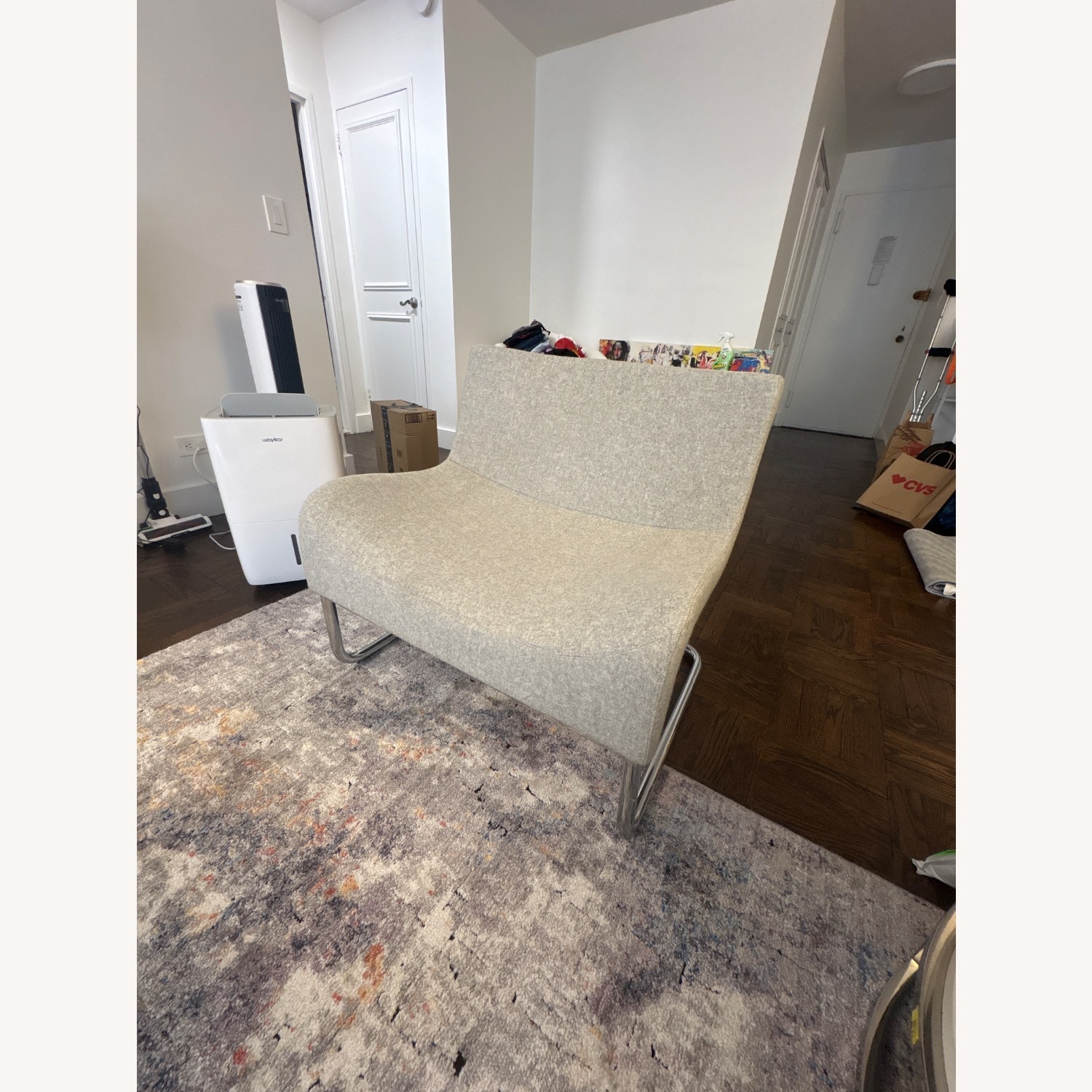 sohoConcept Light Gray Marmaris Wool Accent Chair - image-2