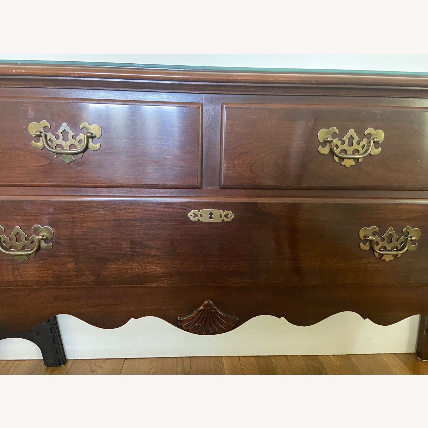 Ethan Allen Georgian Court Dark Brown Cherry Wood Sideboard - image-2