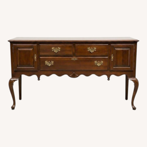 Used Ethan Allen Georgian Court Dark Brown Cherry Wood Sideboard for sale on AptDeco