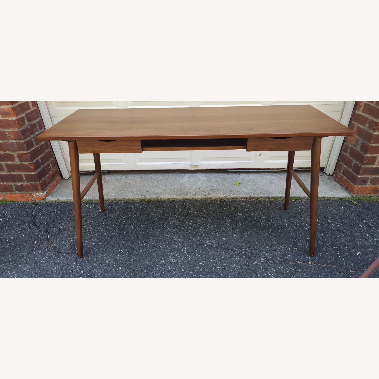 Article Culla Dark Brown Wood Desk - image-1
