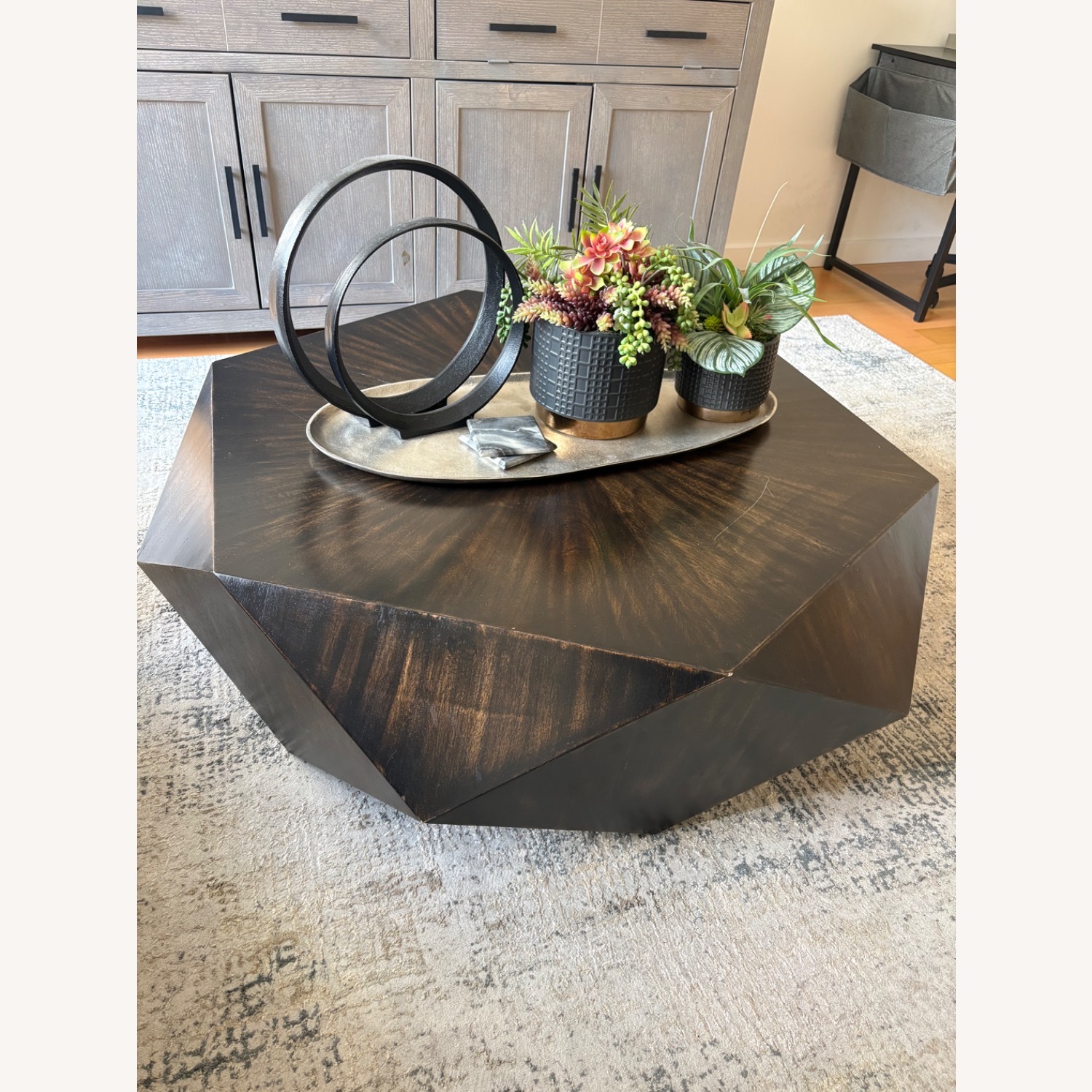 Uttermost Kane Dark Brown Wood Coffee Table - image-1
