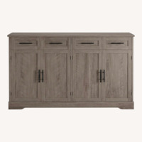 HOSTACK Light Gray Wood Sideboard