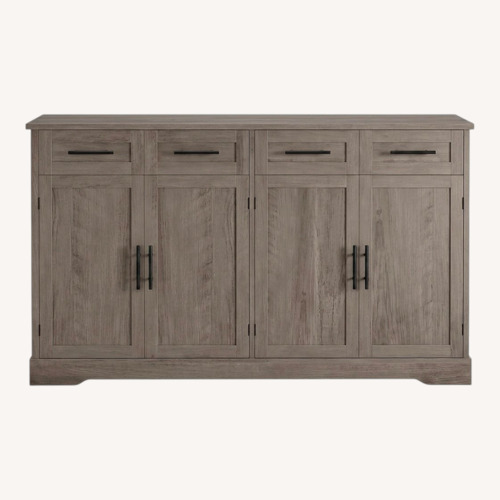 Used HOSTACK Light Gray Wood Sideboard for sale on AptDeco