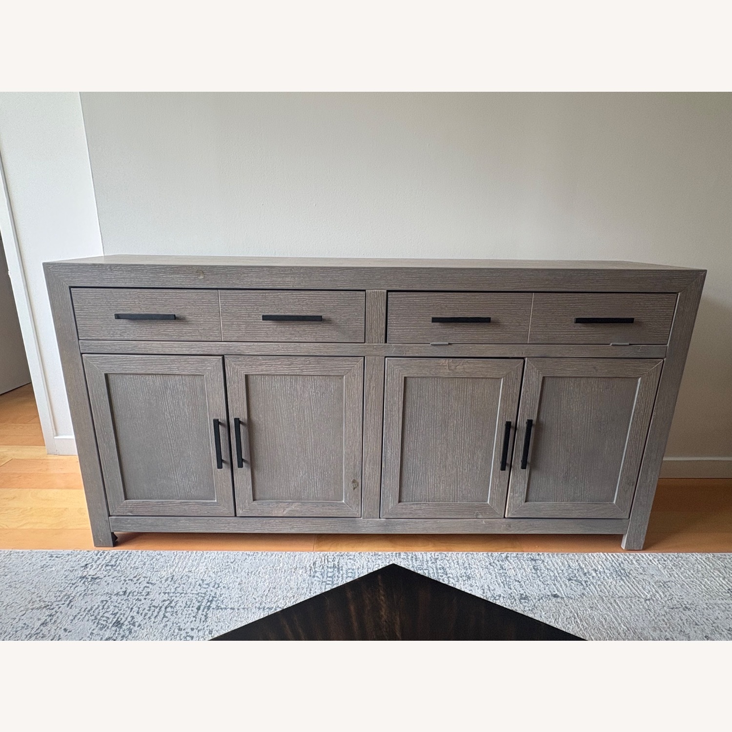 HOSTACK Light Gray Wood Sideboard - image-2