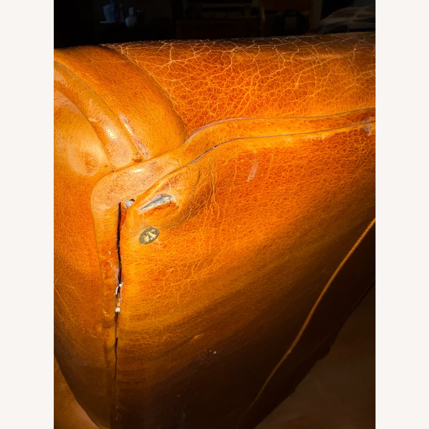Ethan Allen Bentley Dark Brown Leather Armchair - image-7