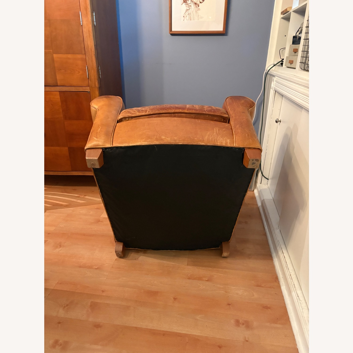 Ethan Allen Bentley Dark Brown Leather Armchair - image-10