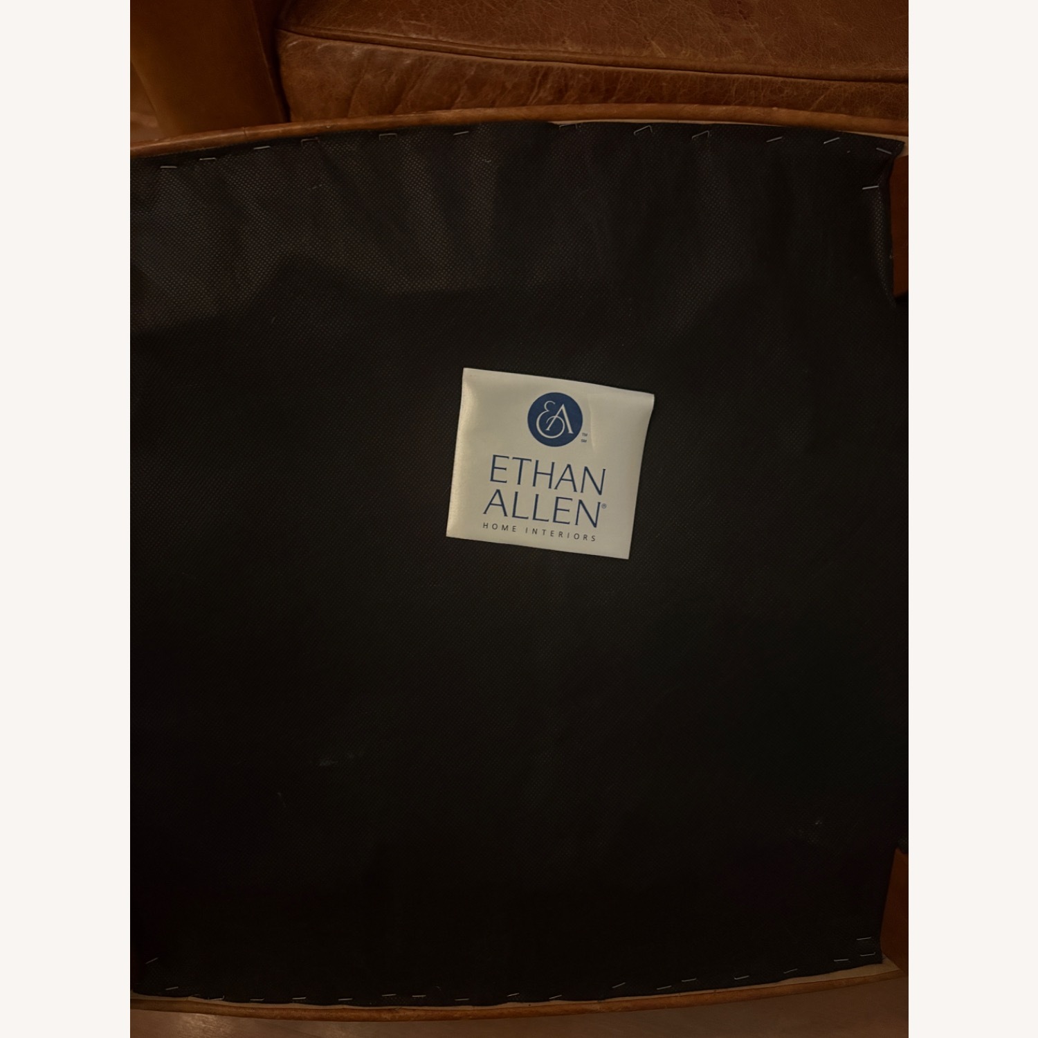 Ethan Allen Bentley Dark Brown Leather Armchair - image-15