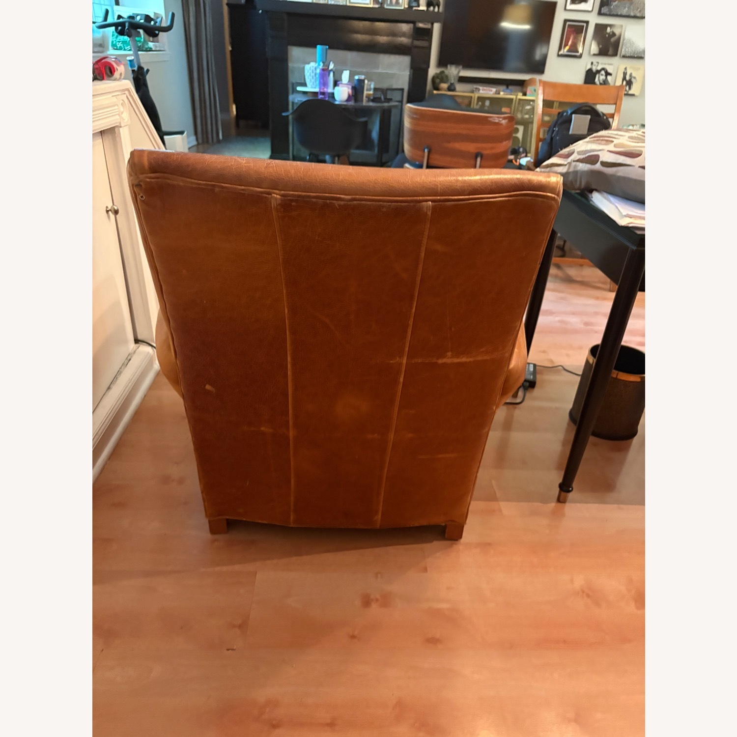 Ethan Allen Bentley Dark Brown Leather Armchair - image-6