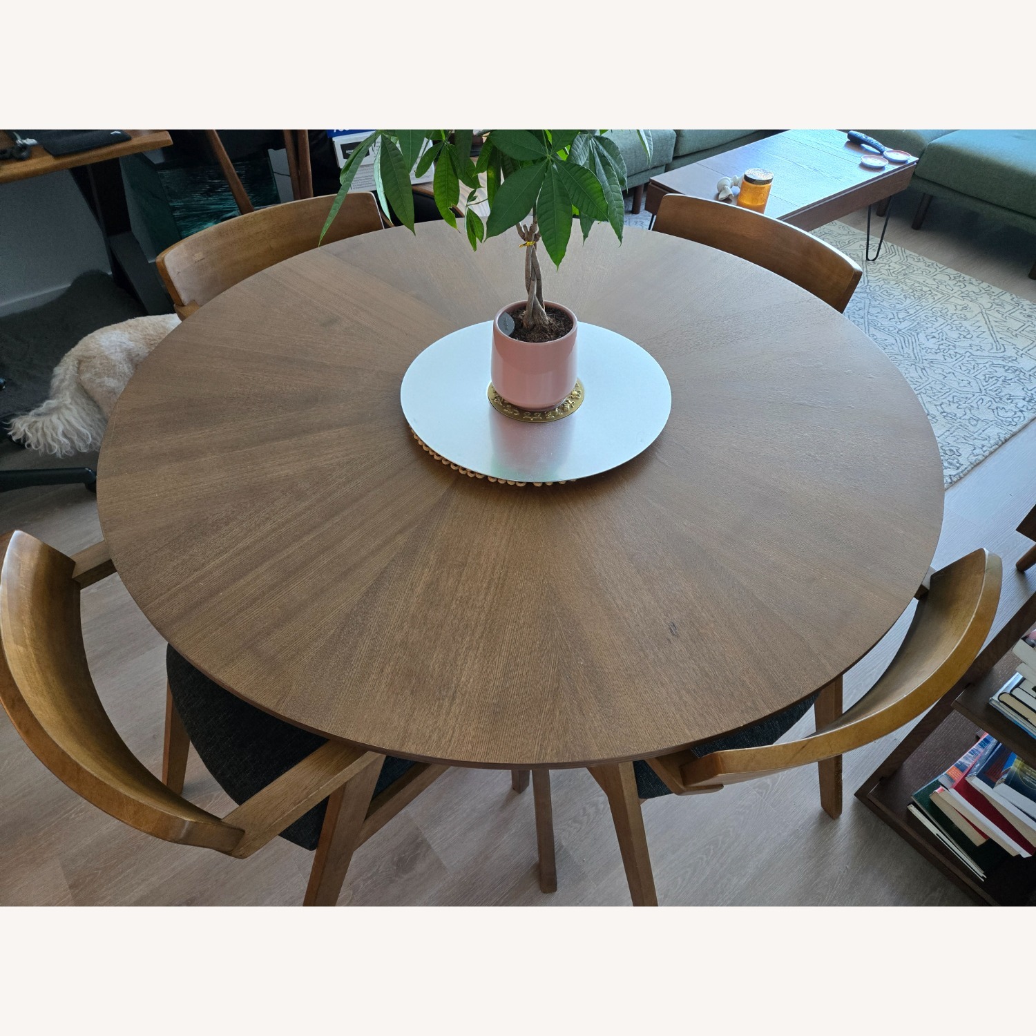Article Conan 54" Round Dining Table - Walnut - image-1